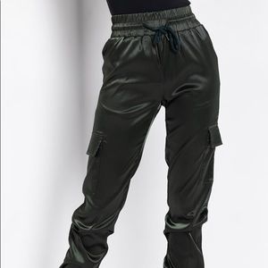 Stylish Satin Cargo Pants